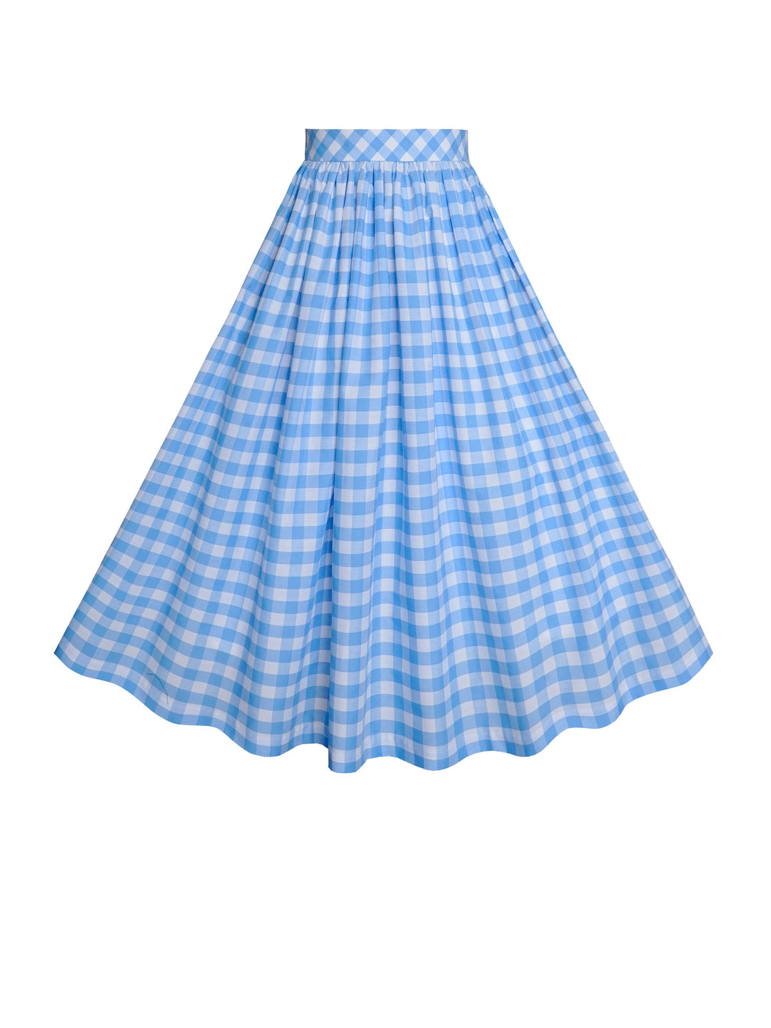 Fabric Light Blue Gingham - Large Checks - By the Yard