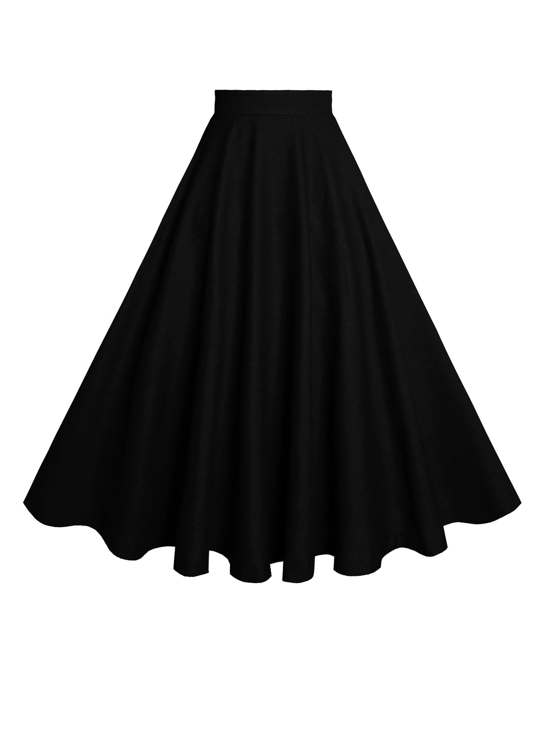 MTO - Lindy Skirt in Midnight Black Linen