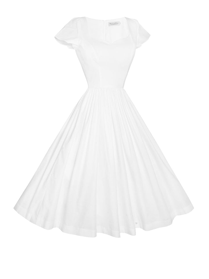 RTS - Size S - Evelyn Dress in White Cotton