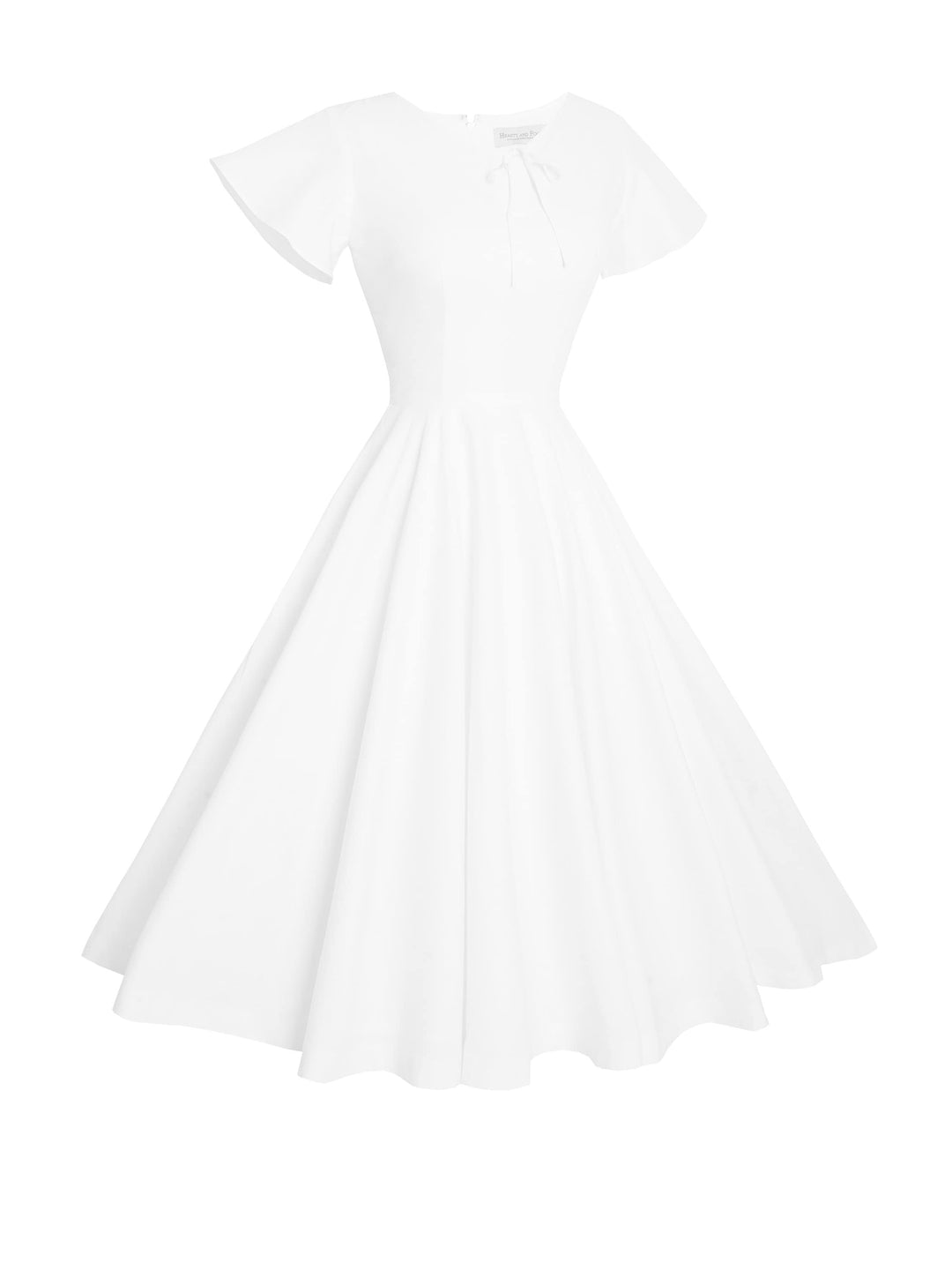 RTS - Size S - Nancy Dress in White Cotton