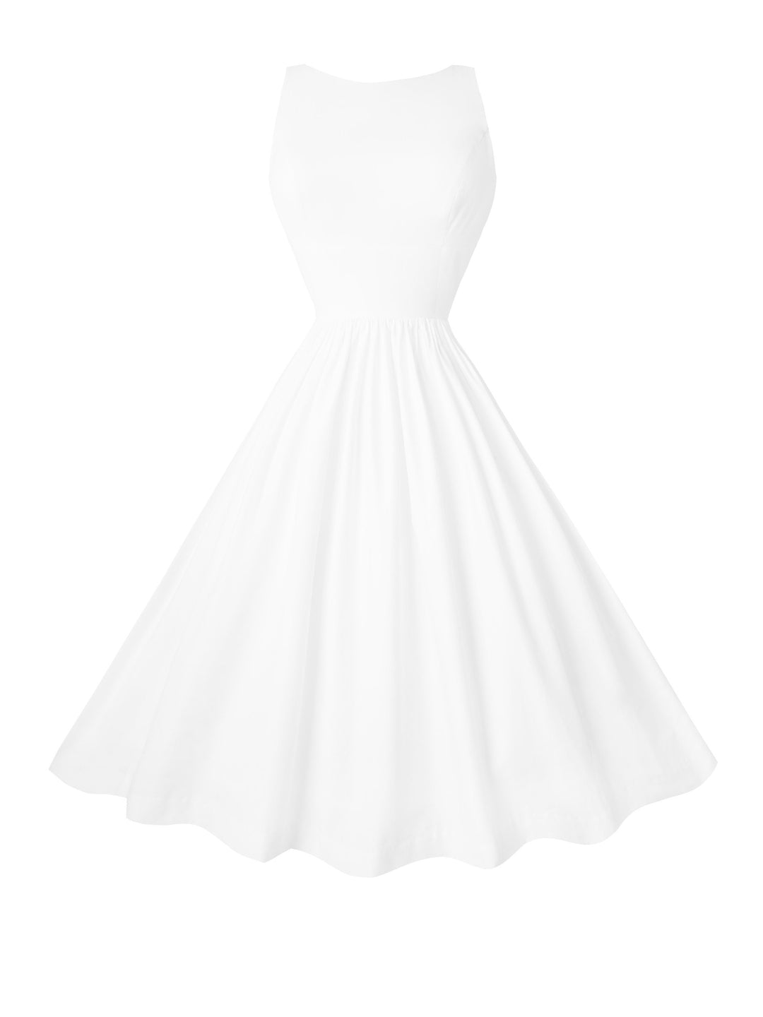 MTO - Madeline Dress in White Cotton