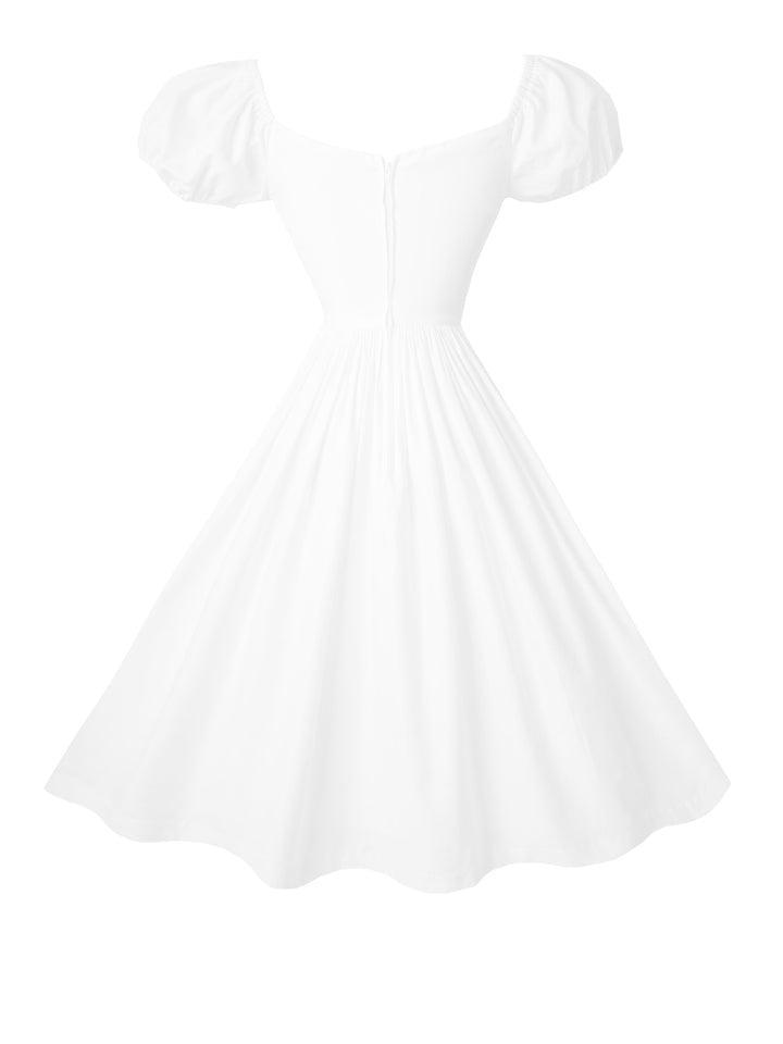 RTS - Size L - Margaret Dress in White Cotton