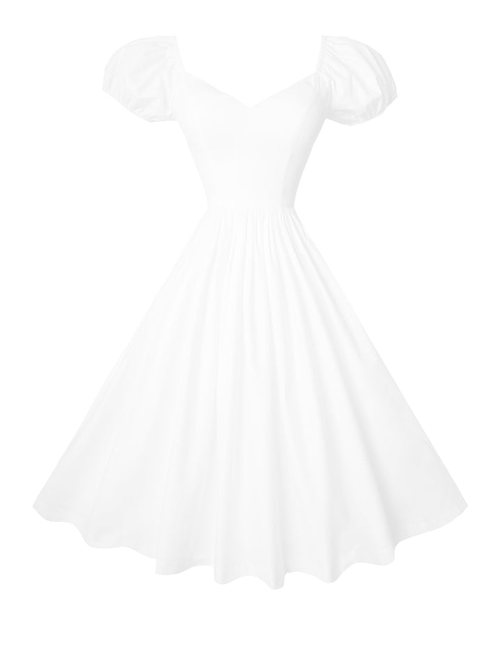 RTS - Size L - Margaret Dress in White Cotton