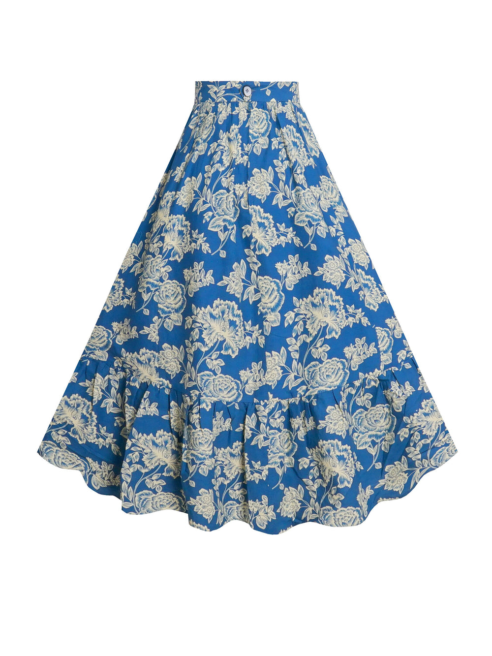 RTS - Size S - Rosita Skirt Blue "Waverly Floral"