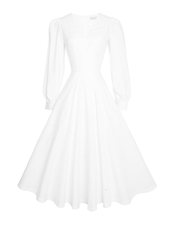 RTS - Size S - Donna Dress in White Cotton