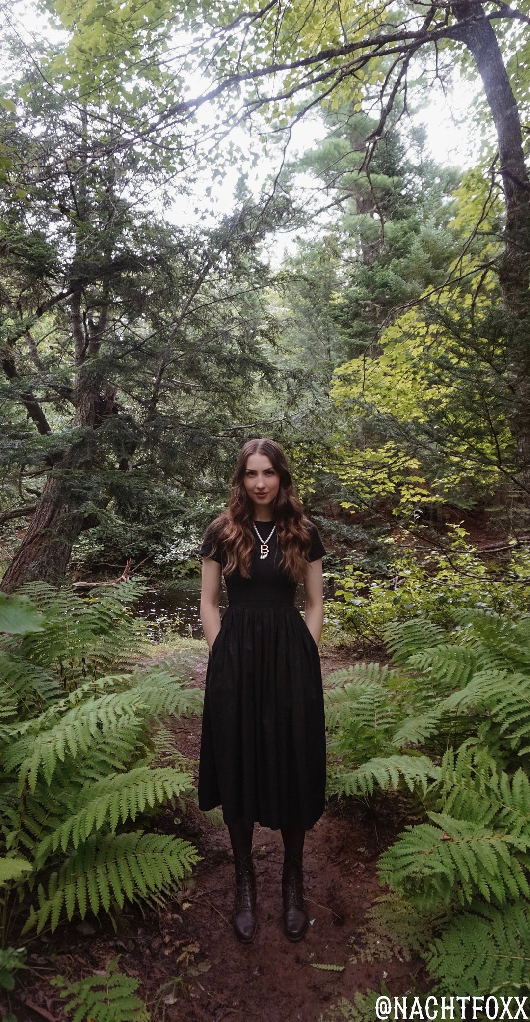 MTO - Dorothy Dress in Raven Black Cotton