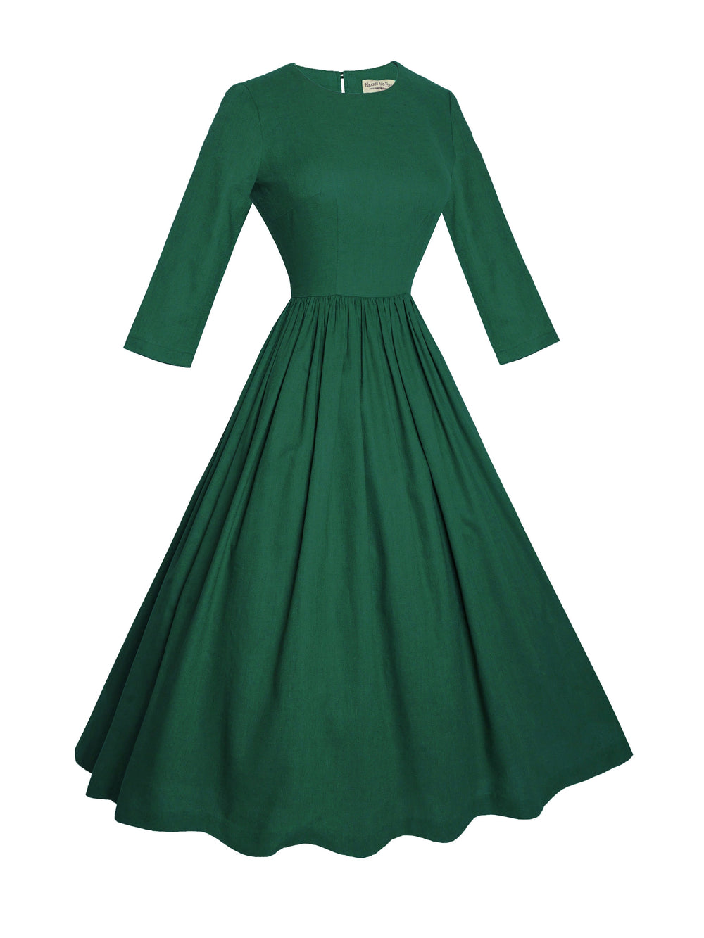 MTO - Marianne Dress in Forest Green Linen