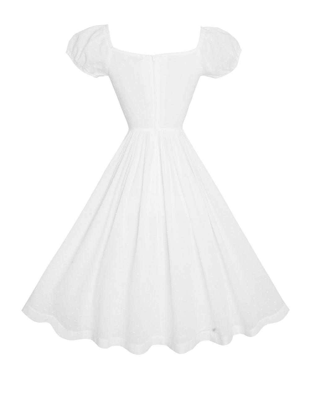 MTO - Loretta Dress White “Dotted Swiss"
