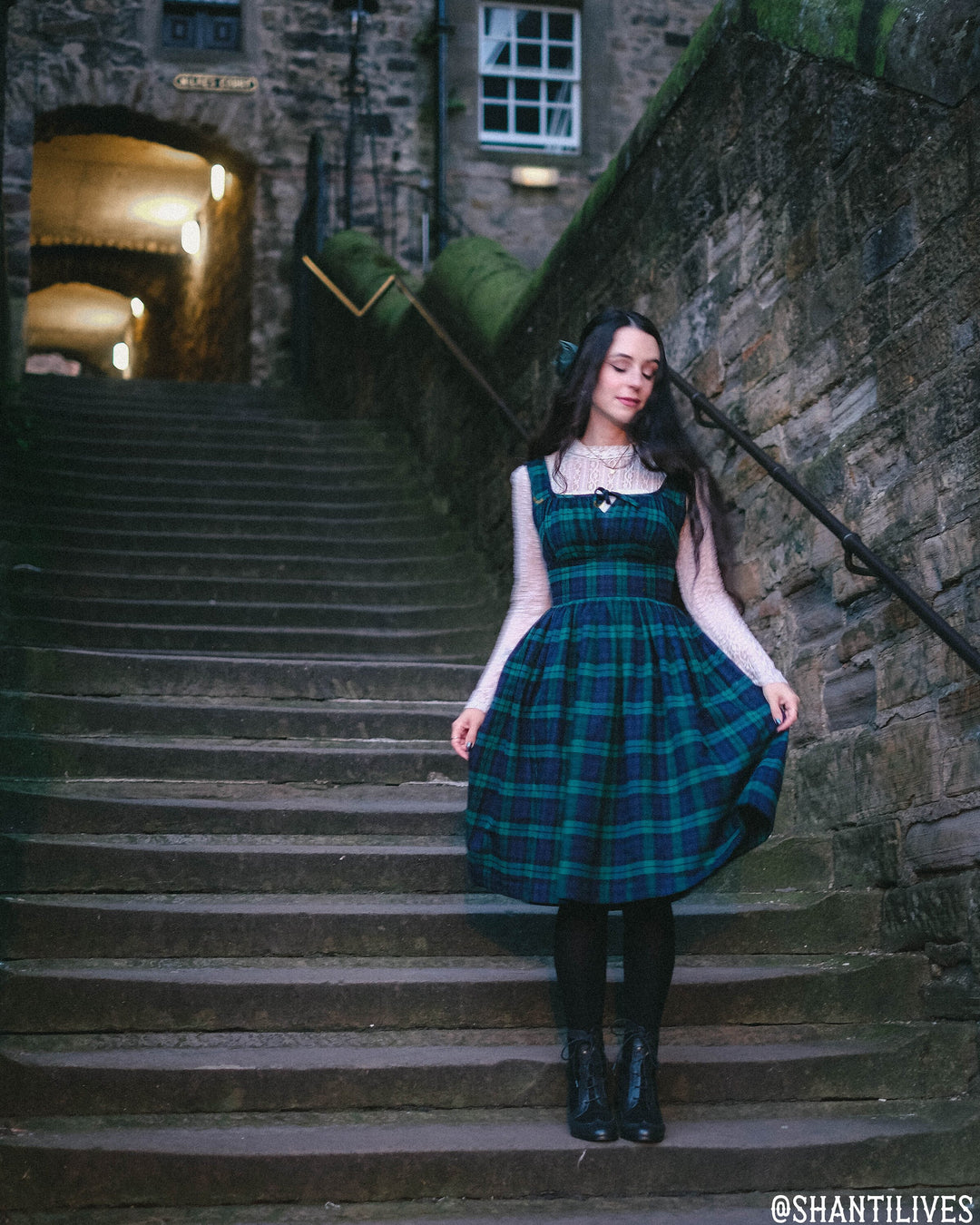MTO - Michelle Dress Green "You Plaid me at Hello"