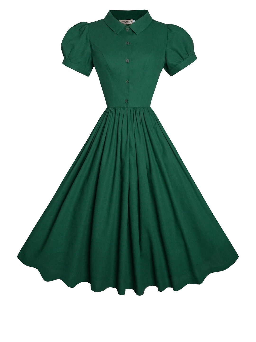 MTO - Judy Dress in Forest Green Linen