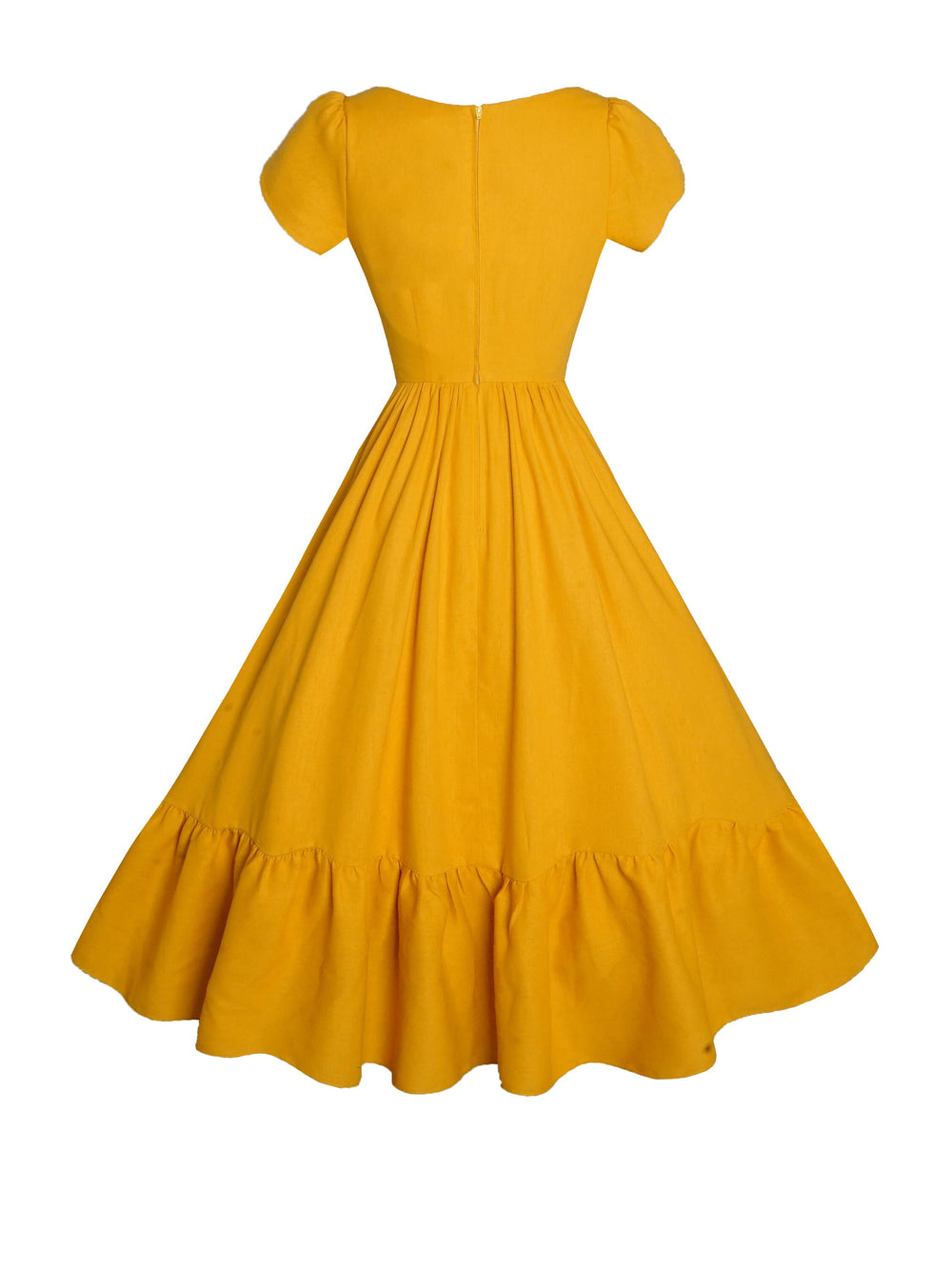 MTO - Ava Dress in Tuscany Yellow Linen