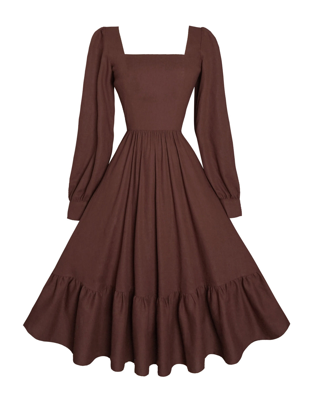 MTO - Mary Dress in Walnut Linen