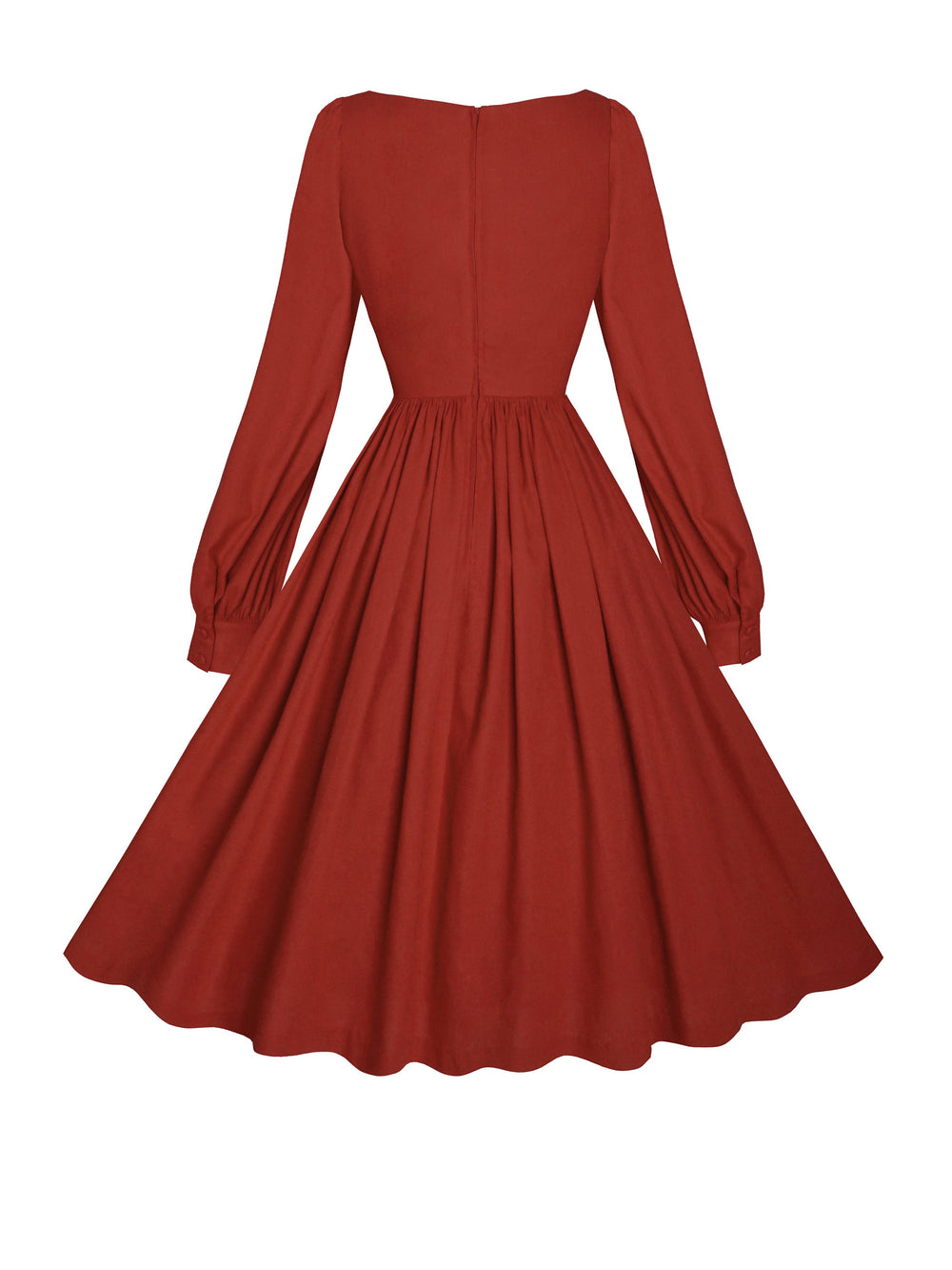 MTO - Harlow Dress in Brick Red Linen