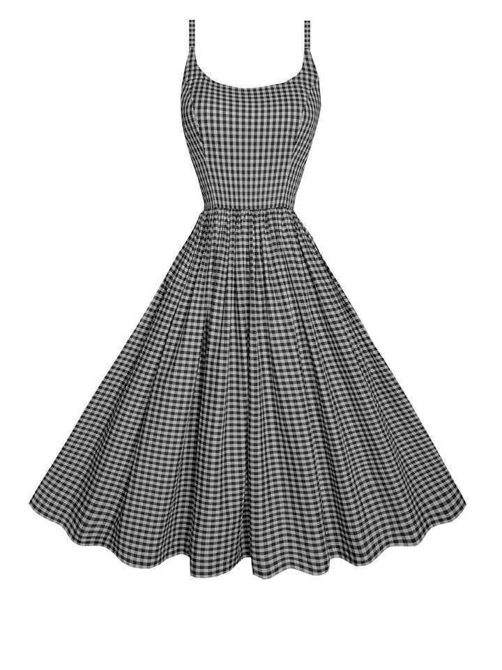 Fabric Black Gingham - Medium Checks - By the Yard