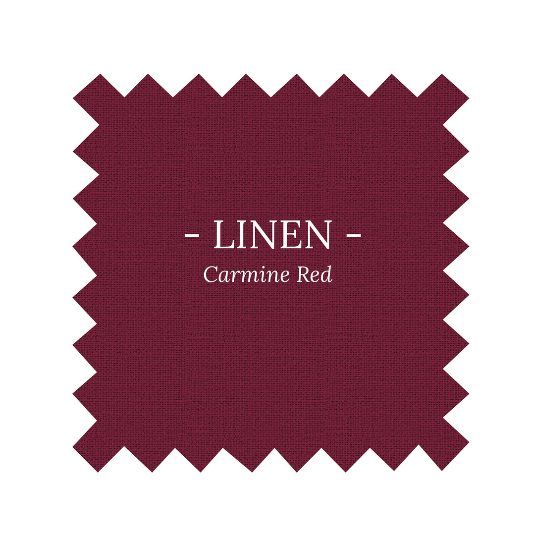Fabric in Carmine Red Linen - By the Yard