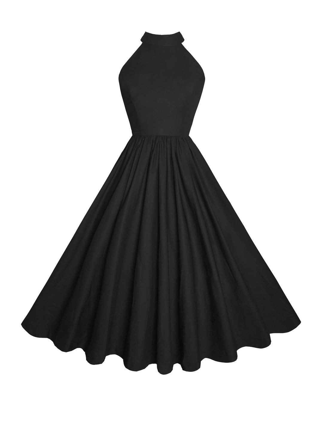 RTS - Size S - Rita Dress in Raven Black Cotton