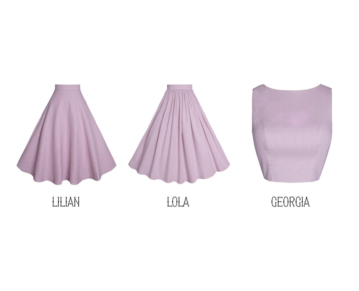 Fabric in Lilac Purple Linen