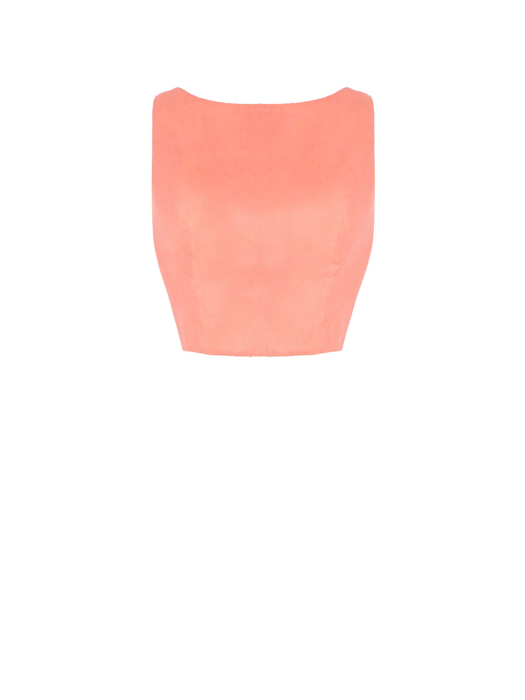 RTS - Size L - Georgia Top in Coral Pink Cotton