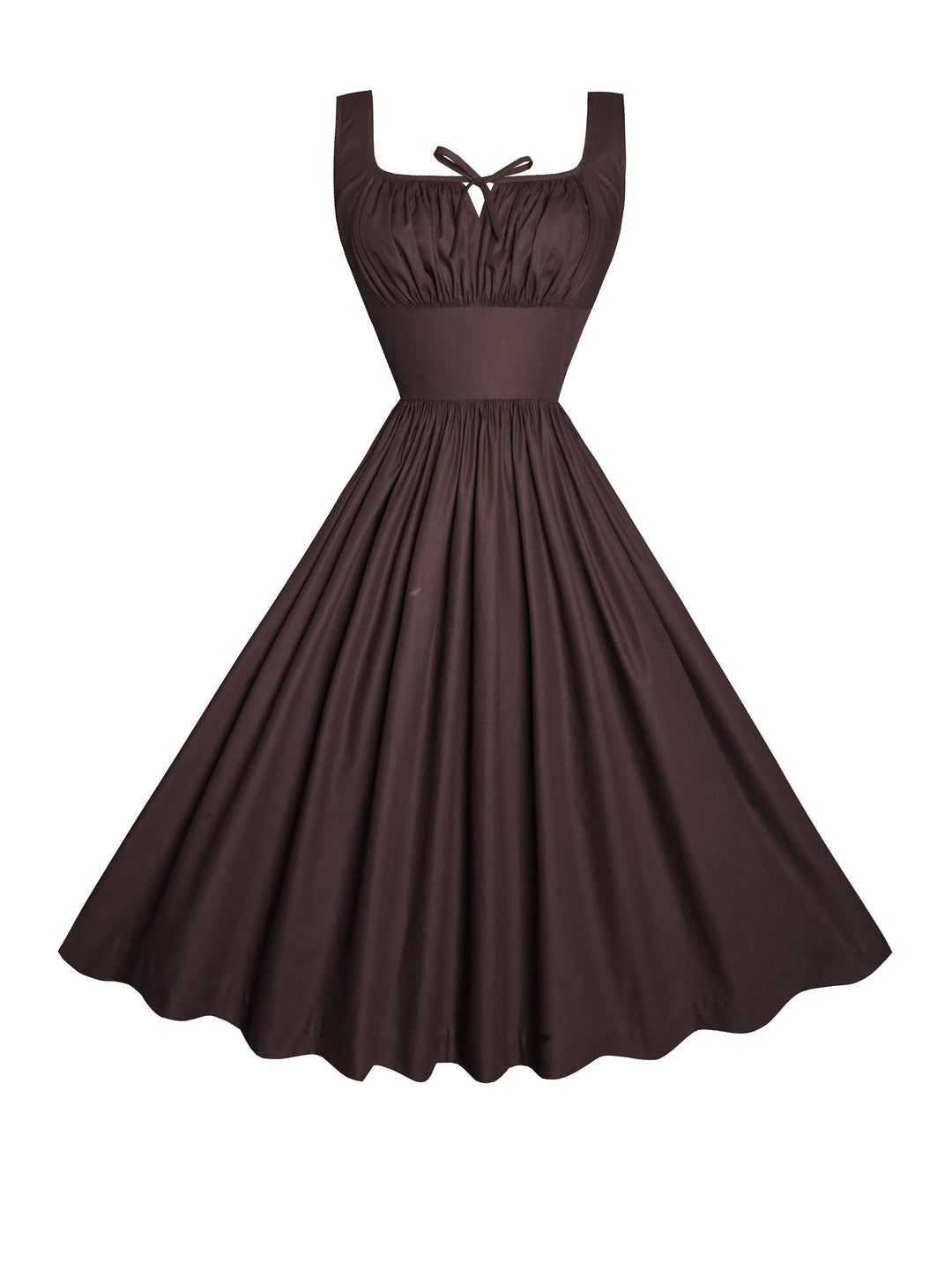 MTO - Michelle Dress in Hickory Brown Cotton