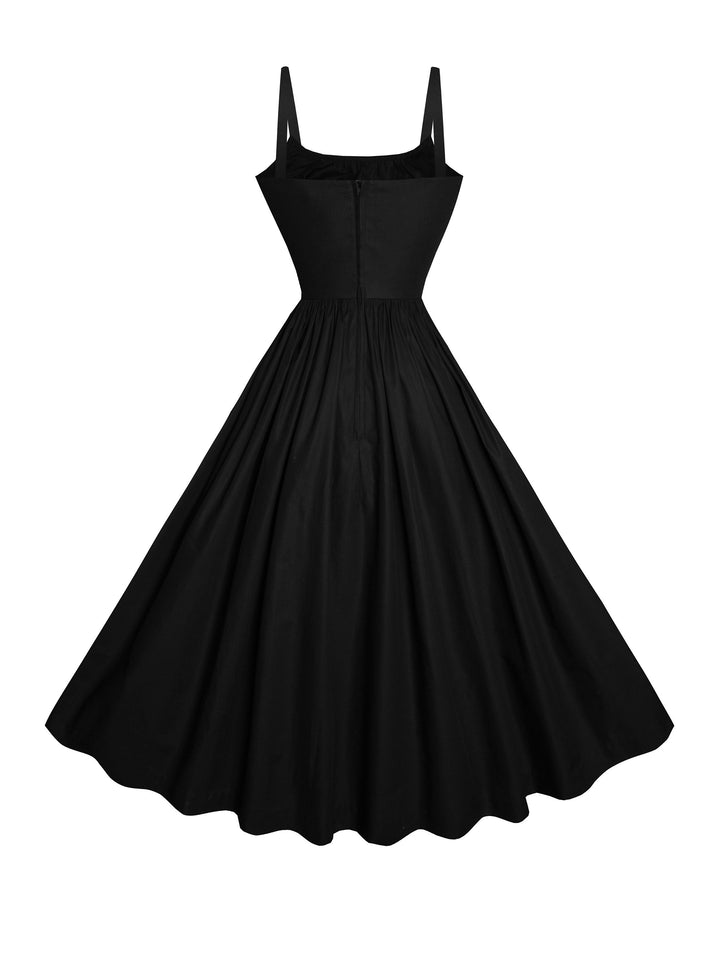 RTS - MULTI SIZE - Grace Dress in Raven Black Cotton