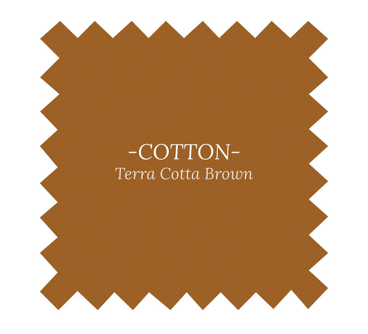 Fabric in Terra Cotta Brown Cotton - By the Yard