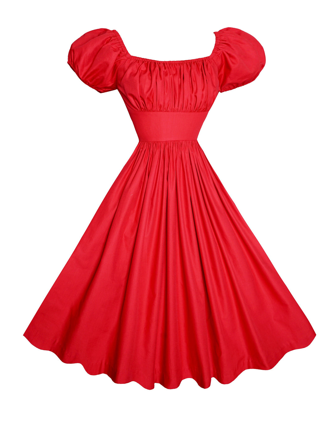 MTO - Loretta Dress in Cardinal Red Cotton
