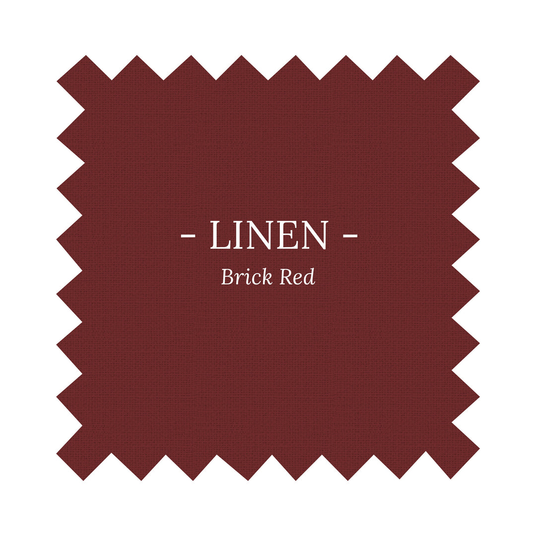 Fabric in Brick Red Linen - Dark Red, Scarlett Red - By the Yard