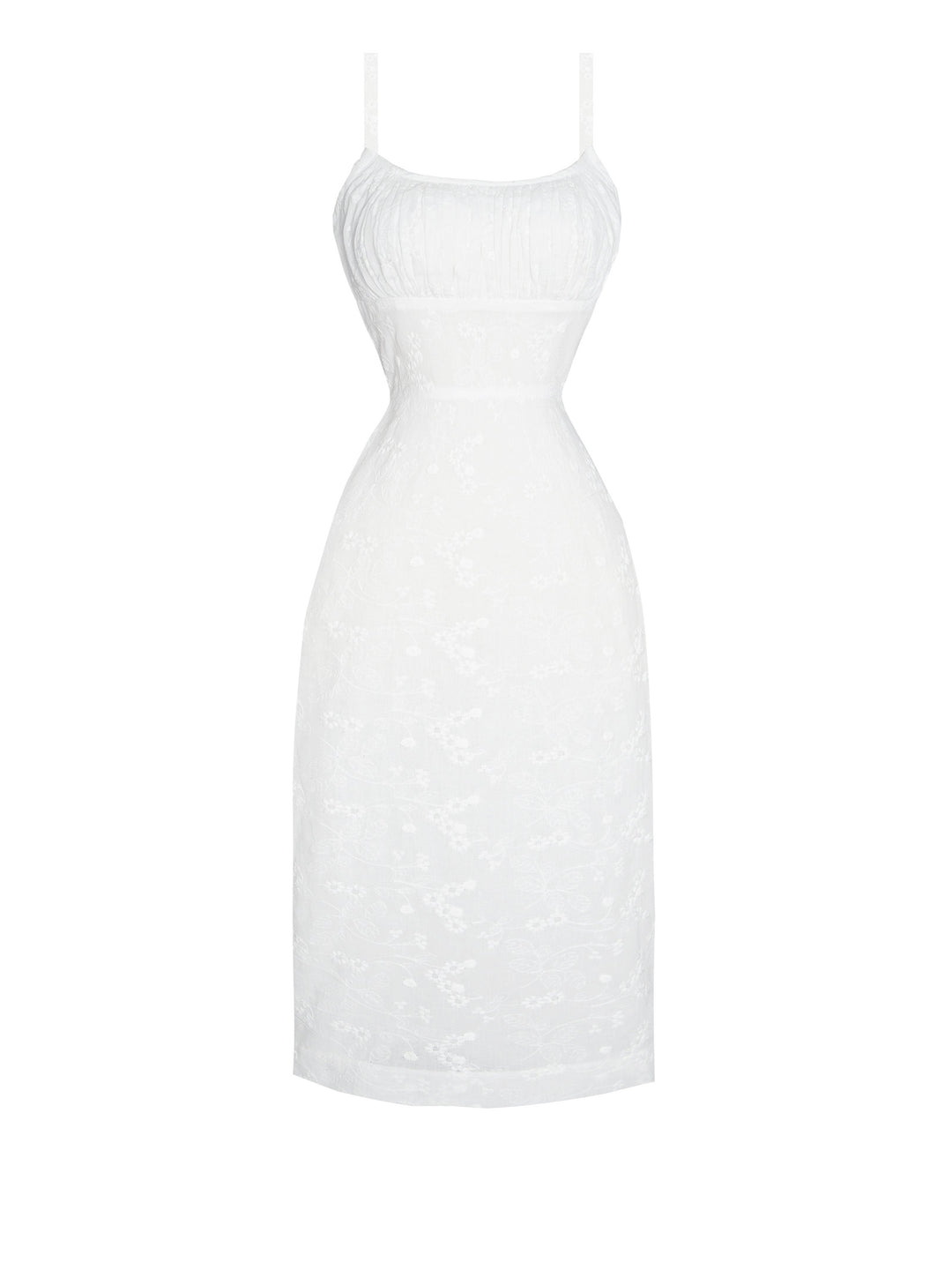 RTS - Size XS - Bettie Dress White "Delicate Blooms