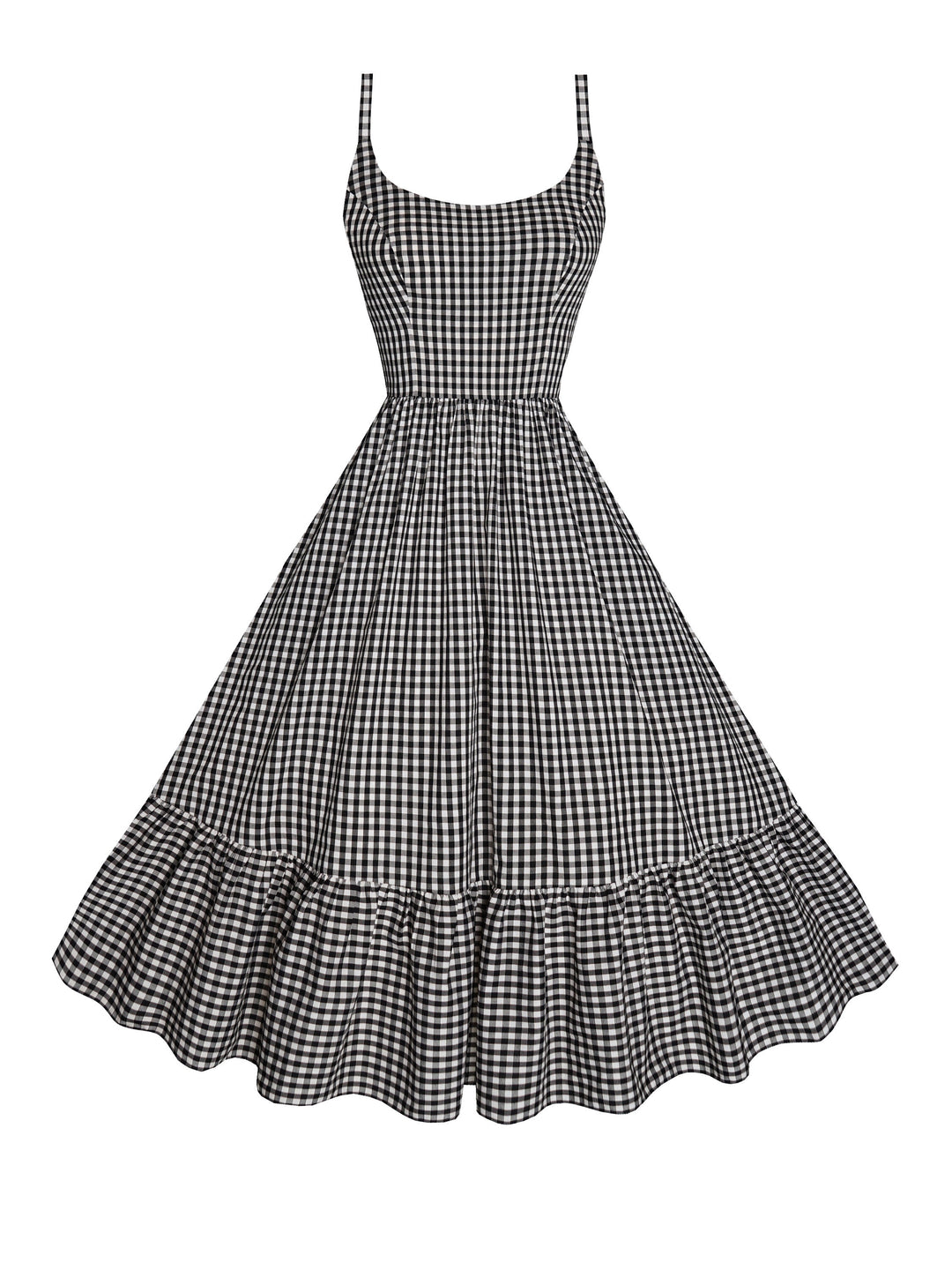 Fabric Black Gingham - Medium Checks - By the Yard