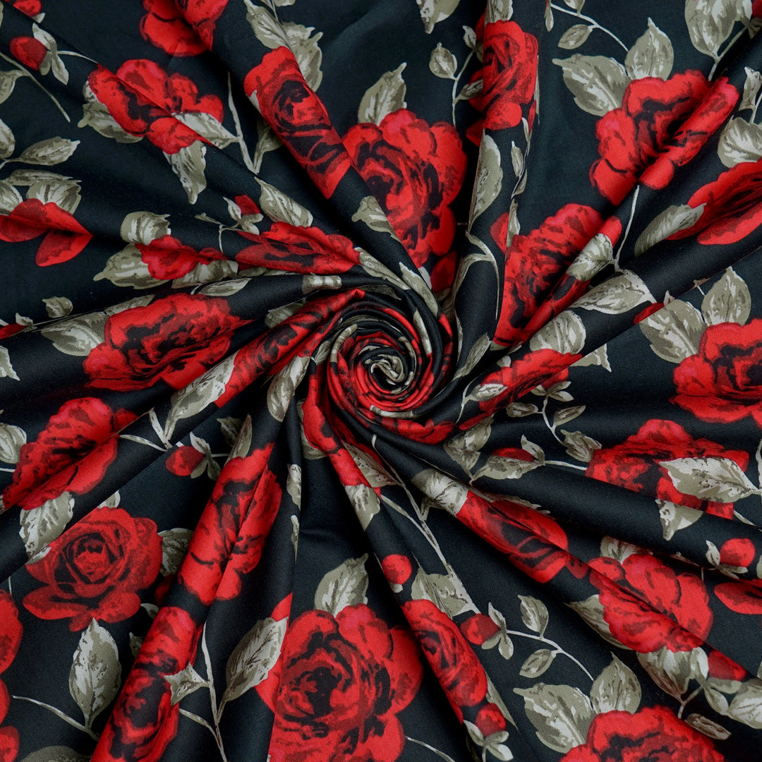 Fabric Black "Si Senorita" - By the Yard