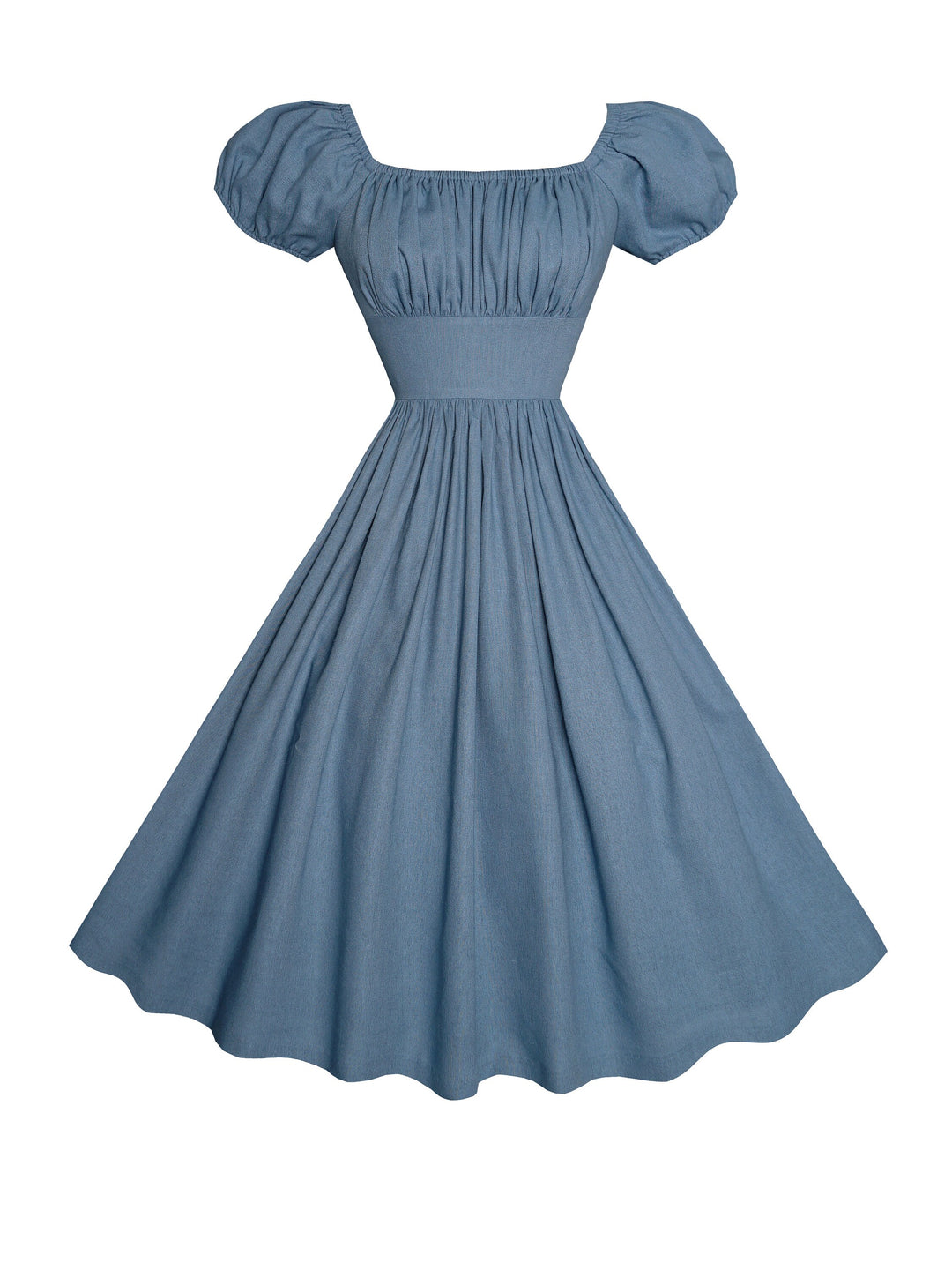 MTO - Loretta Dress in Carolina Blue Linen