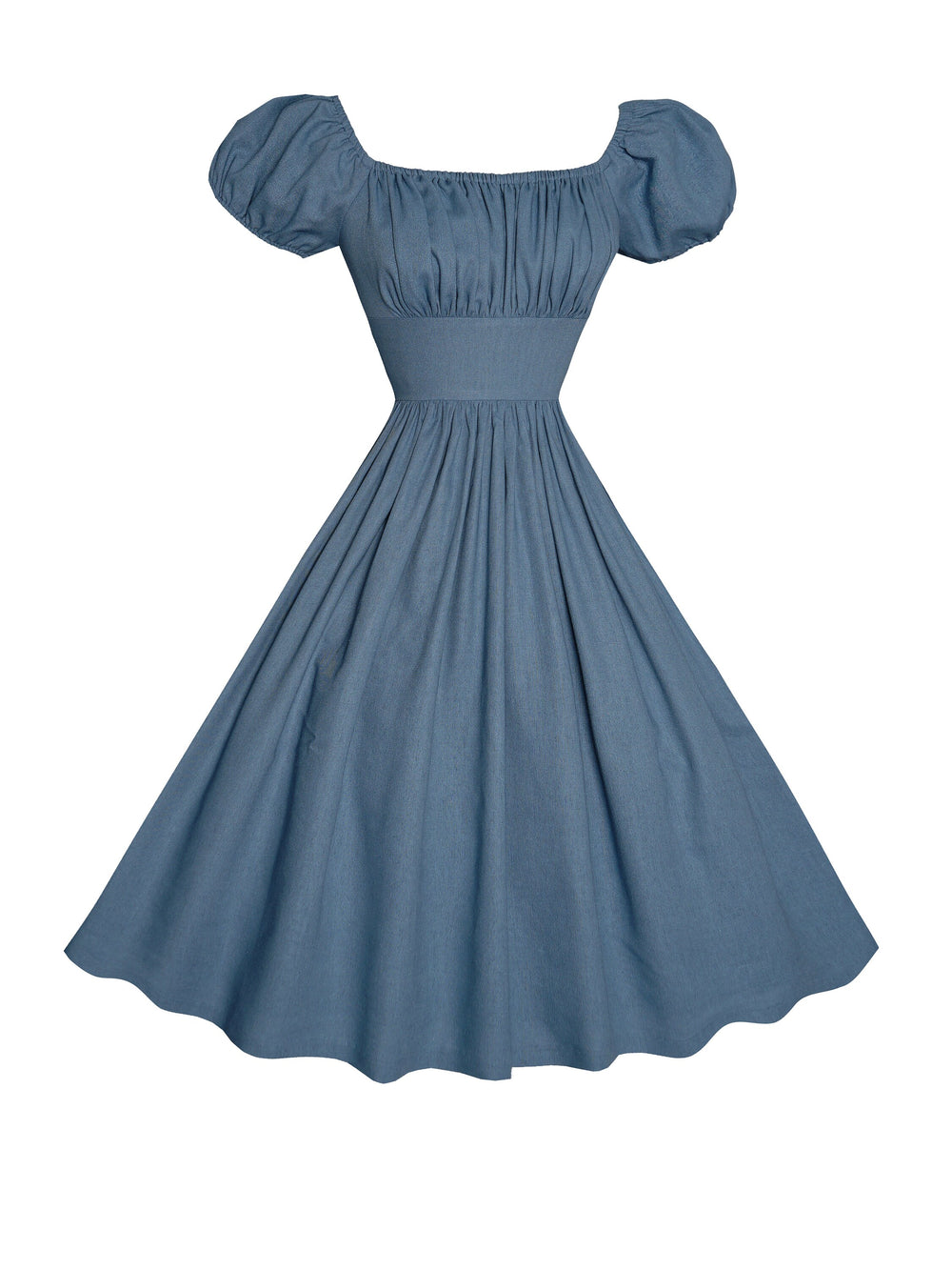 MTO - Loretta Dress in Carolina Blue Linen
