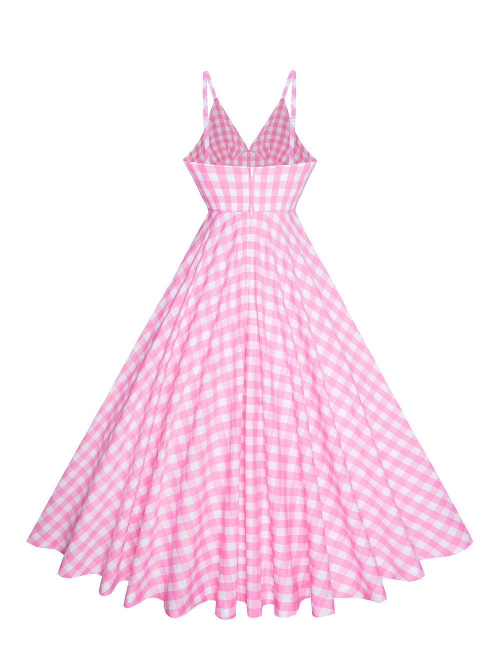 RTS - Size S - Florence Lindy Dress Light Pink Gingham - Large Checks