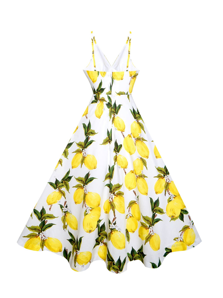 RTS - Size S - Florence Dress White "Freshly Squeezed"