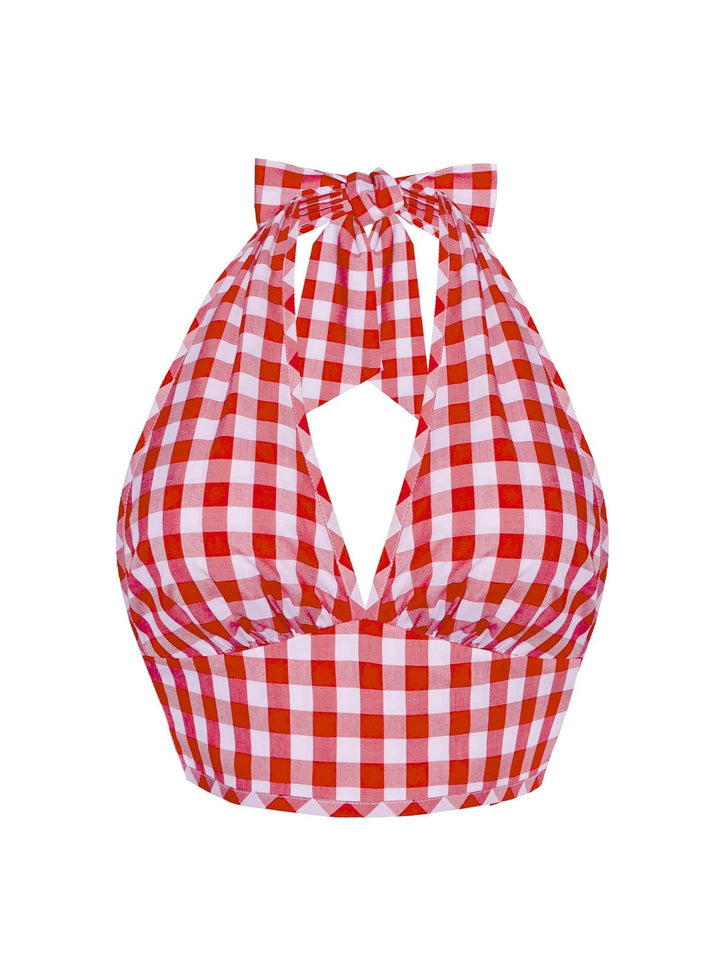 MTO - Ginger Top Only Red Gingham - Large Checks