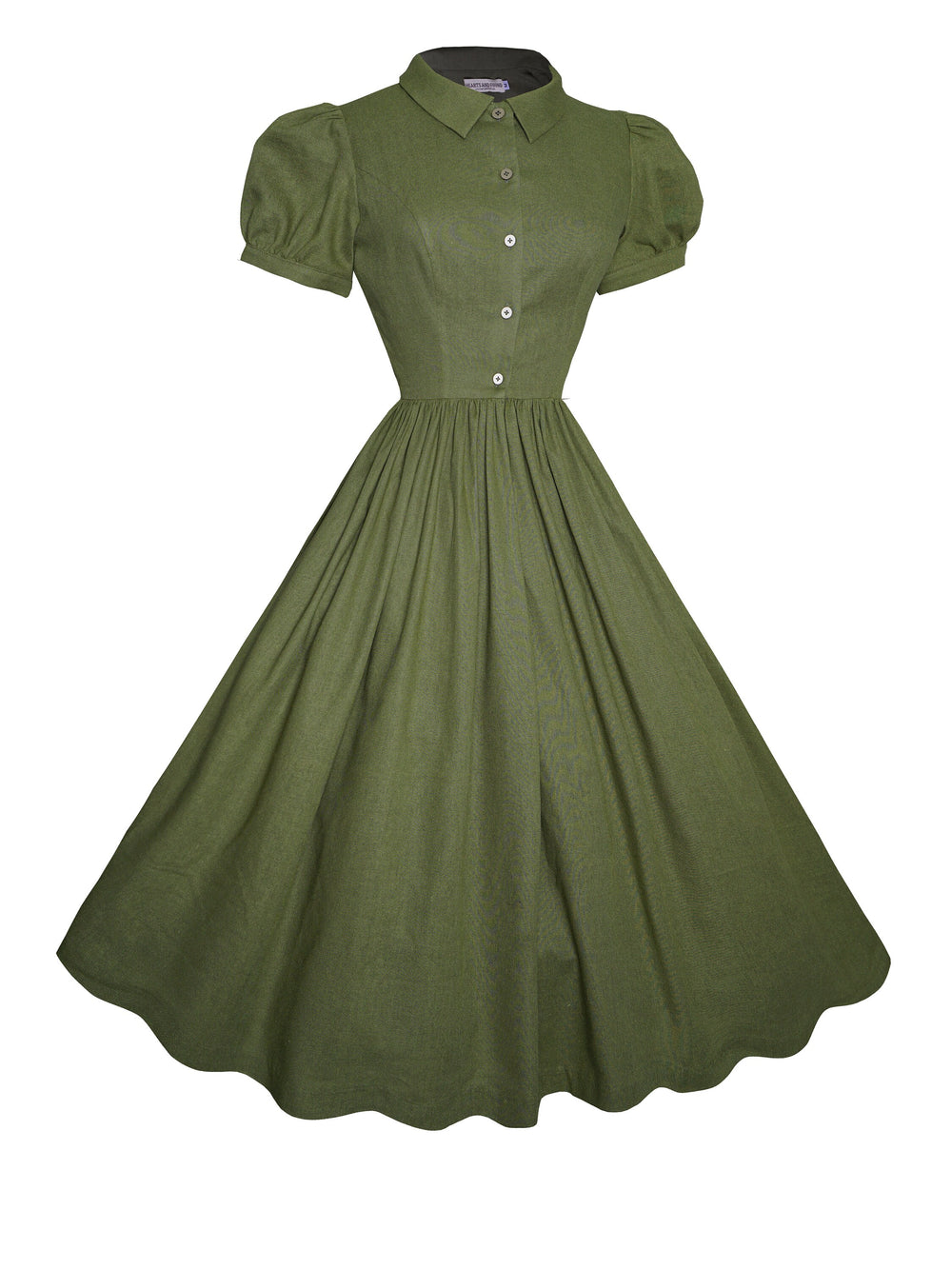 MTO - Judy Dress in Hunters Green Linen