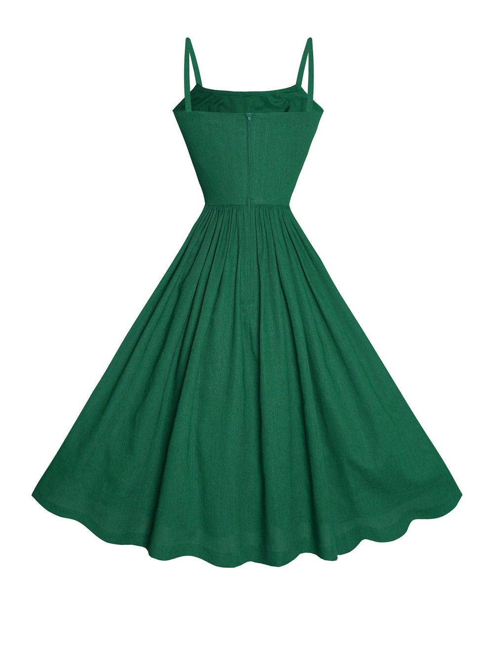 MTO - Grace Dress in Forest Green Linen