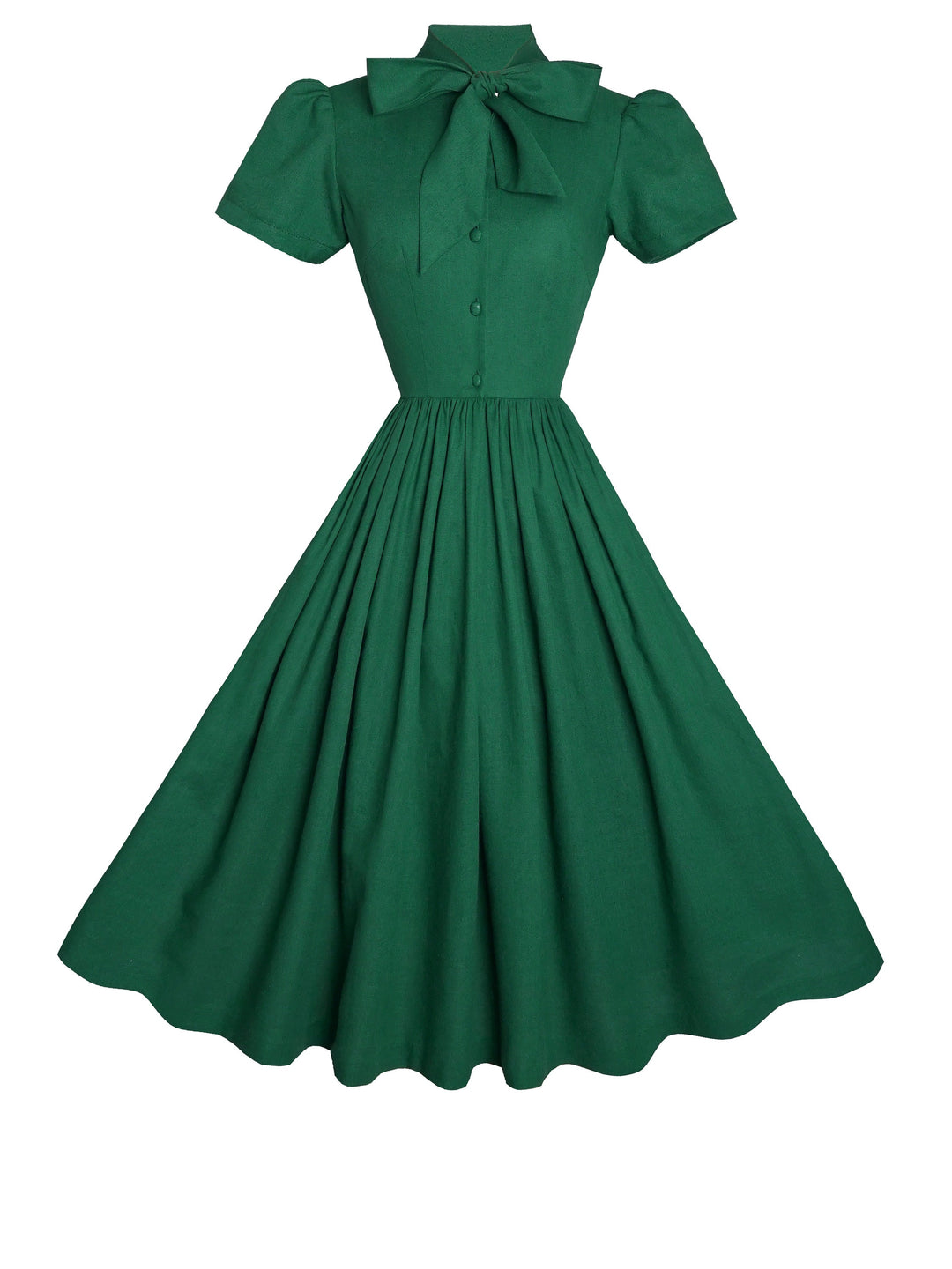 MTO - Bonnie Dress in Forest Green Linen