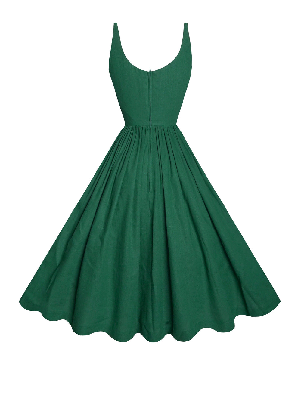 MTO - Penelope Dress Forest Green Linen