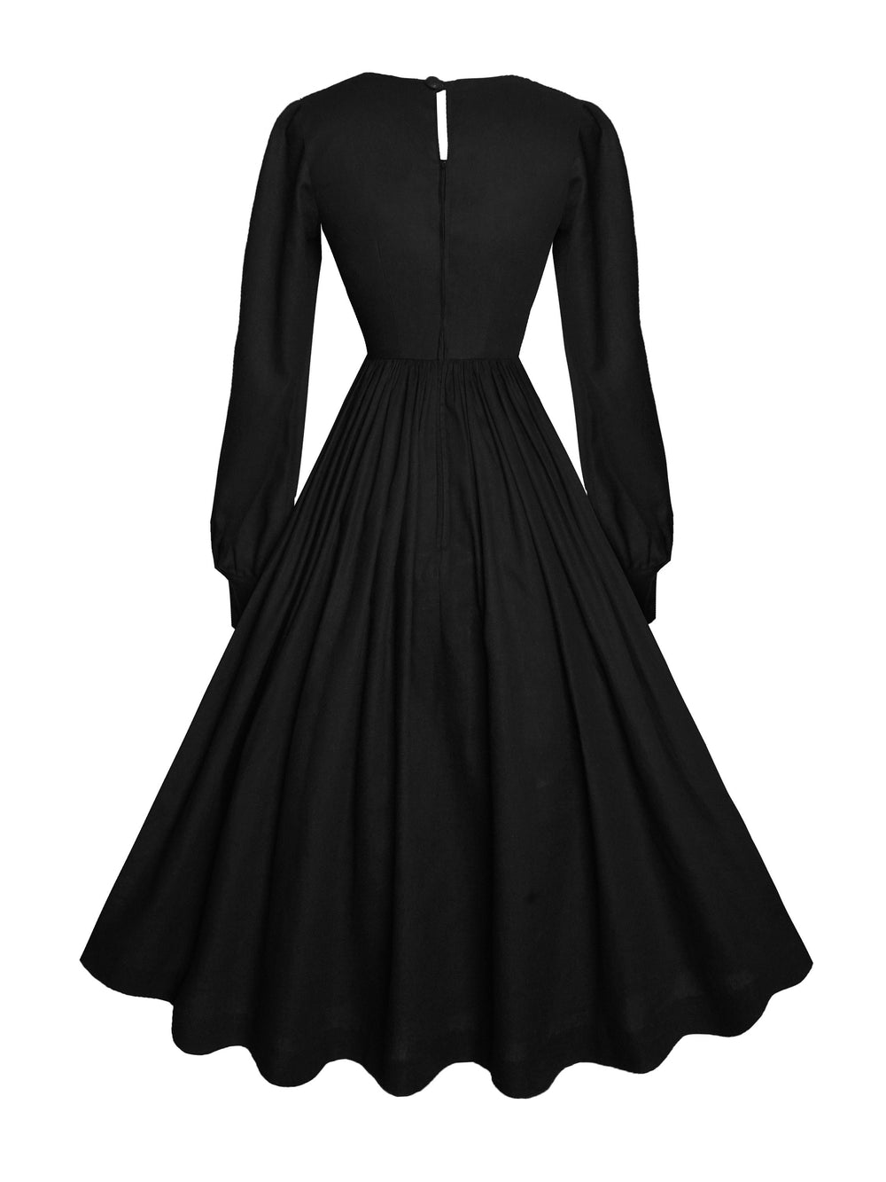 MTO - Agnes Dress in Midnight Black Linen
