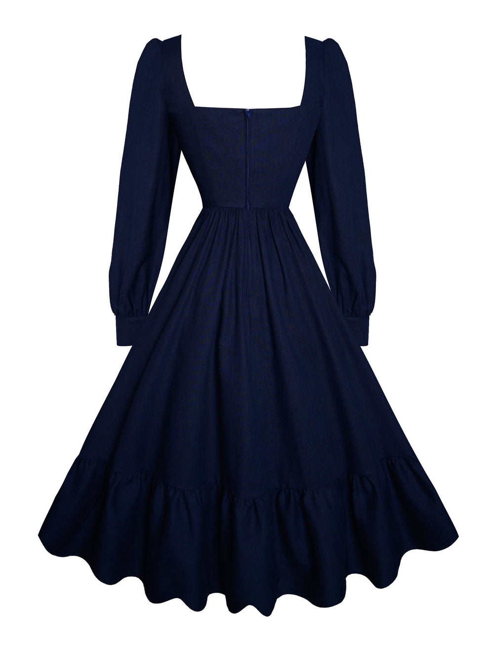 MTO - Mary Dress in Indigo Blue Linen