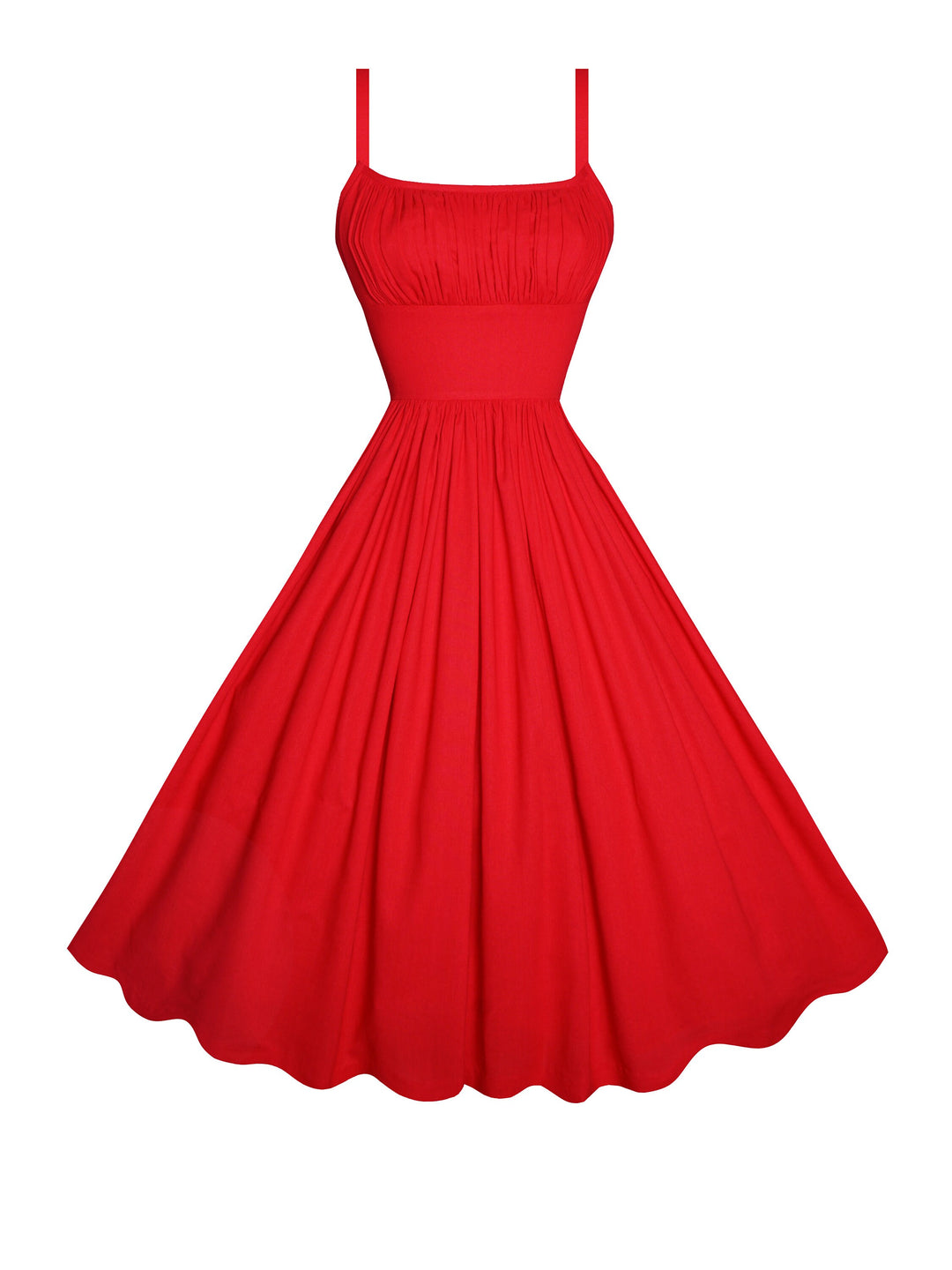 MTO - Grace Dress in Chili Red Linen