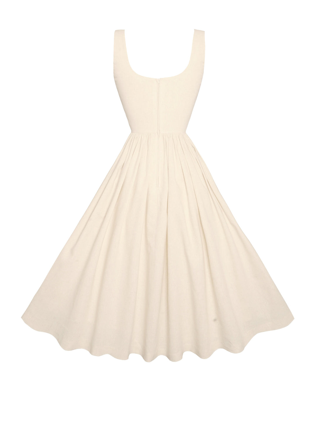 MTO - Emily Dress in Parchment Ivory Linen