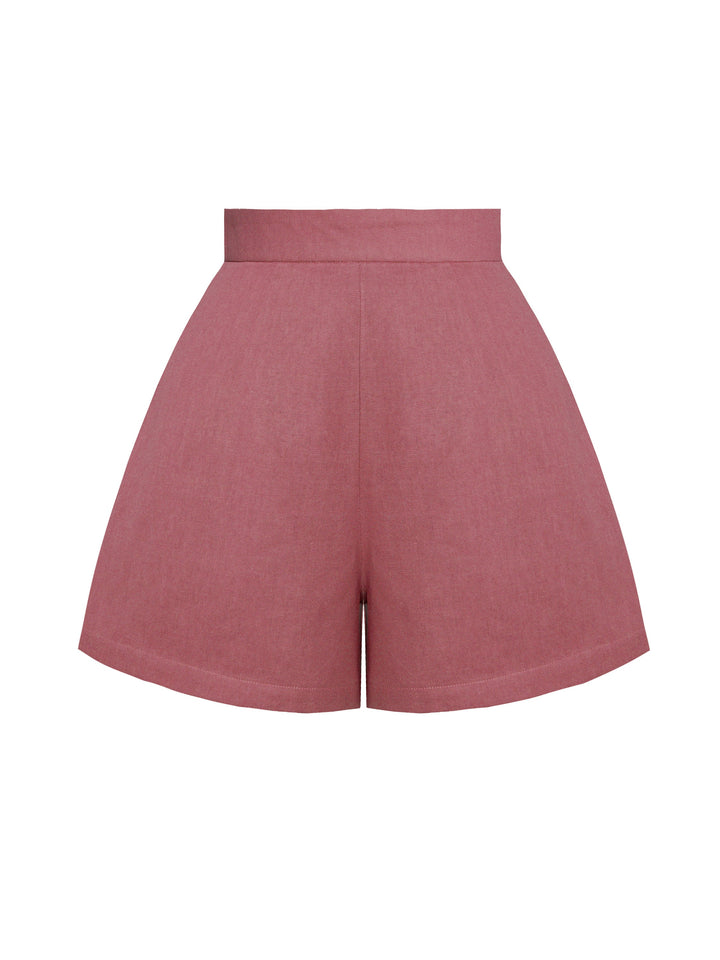 MTO - Frankie Shorts Antique Rose Linen