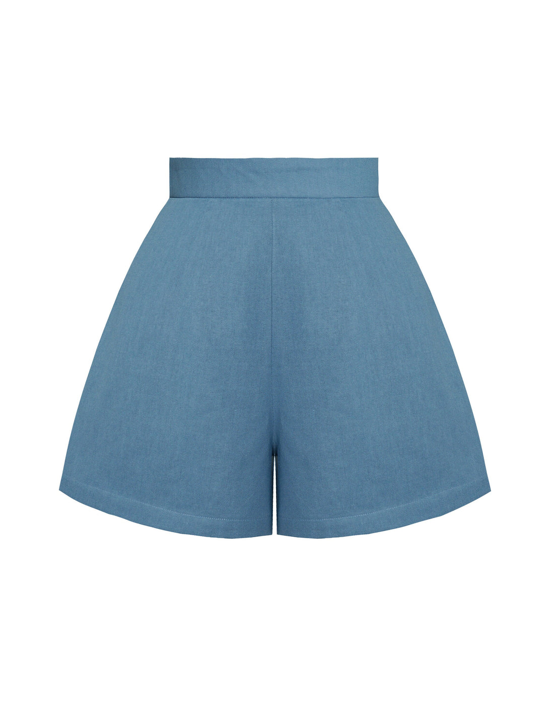 MTO - Frankie Shorts Carolina Blue Linen