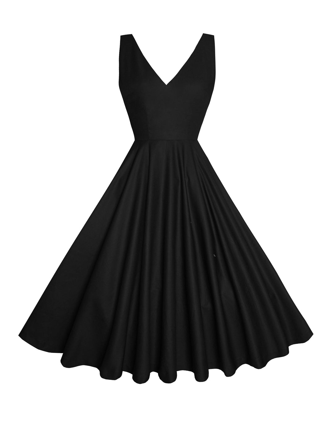 RTS - Size S - Diana Dress in Raven Black Cotton