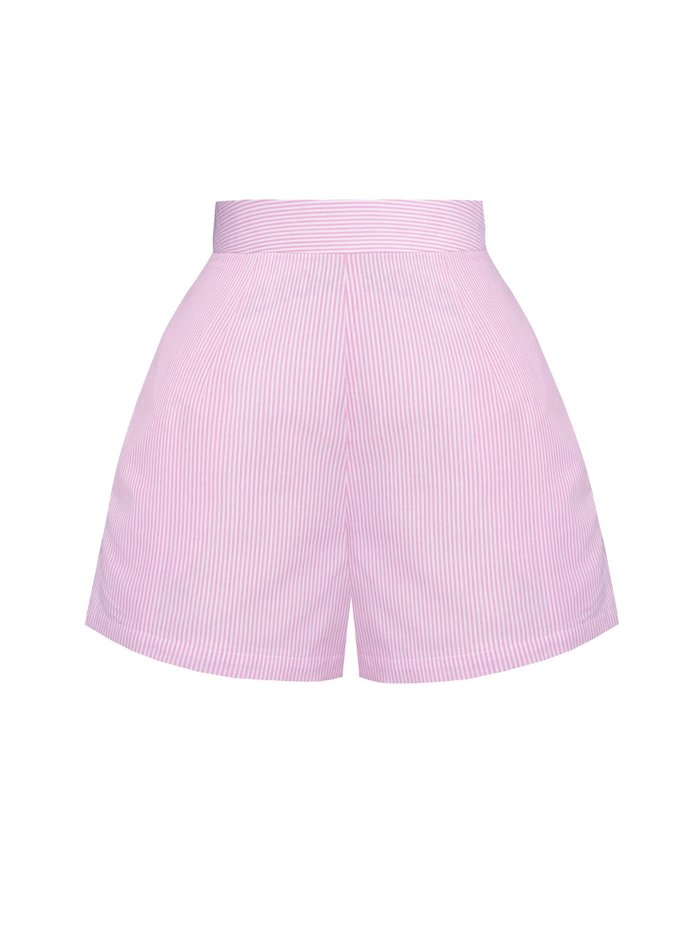 RTS - Size S - Frankie Shorts Pink "Pinstripe Mini-Stripe"