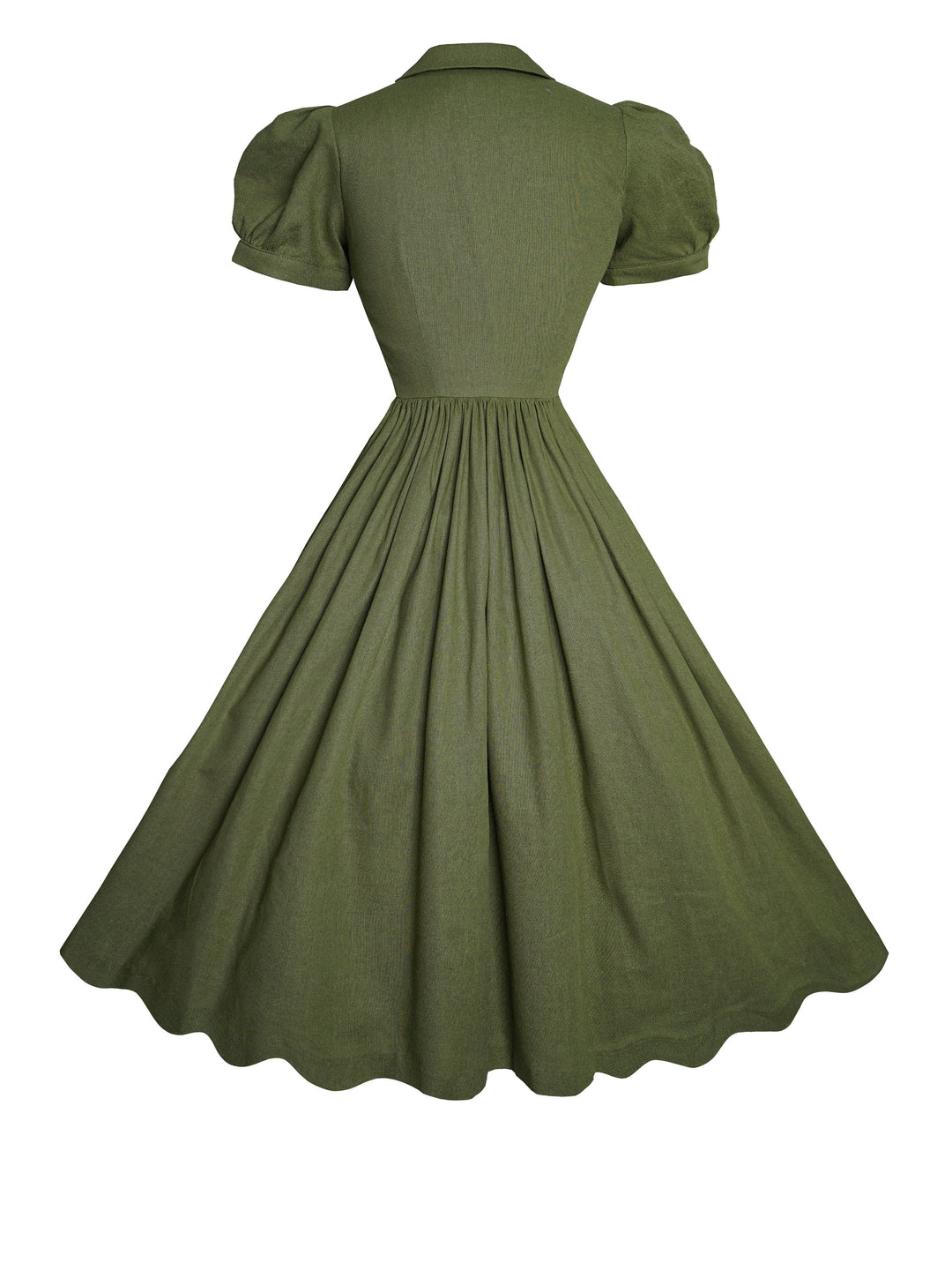MTO - Judy Dress in Hunters Green Linen