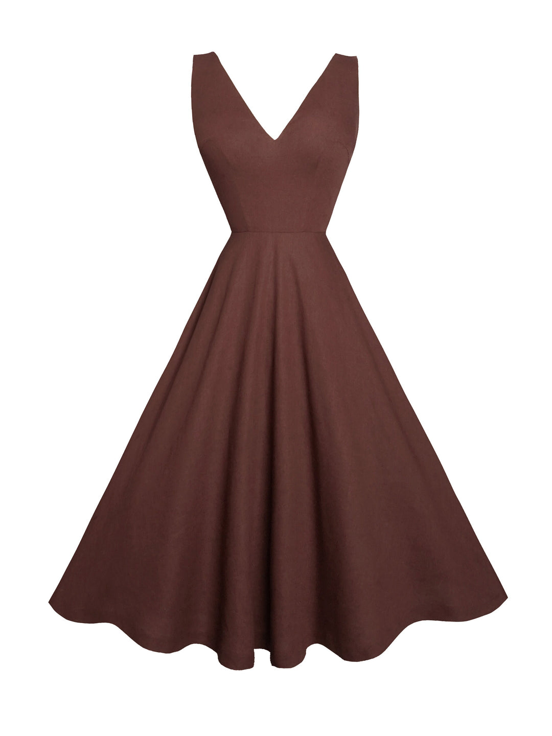 RTS - Size M - Diana Dress in Walnut Linen