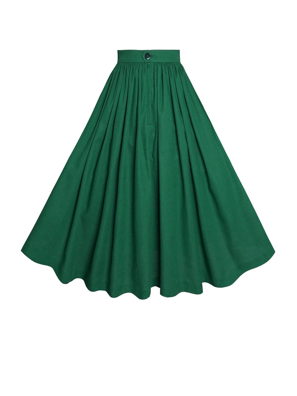 RTS - Size M - Lola Skirt in Forest Green Linen